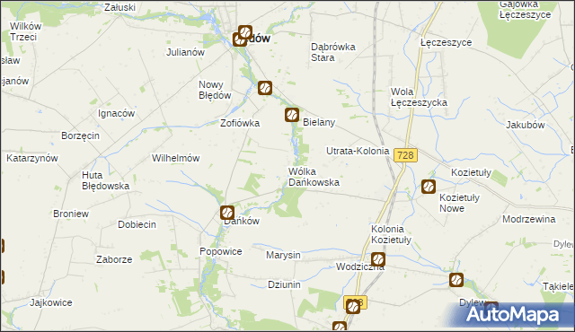 mapa Wólka Dańkowska, Wólka Dańkowska na mapie Targeo