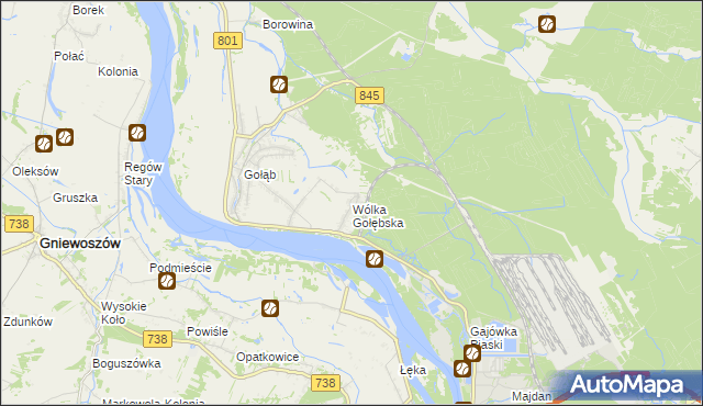 mapa Wólka Gołębska, Wólka Gołębska na mapie Targeo