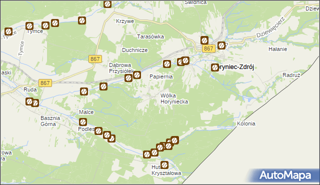 mapa Wólka Horyniecka, Wólka Horyniecka na mapie Targeo