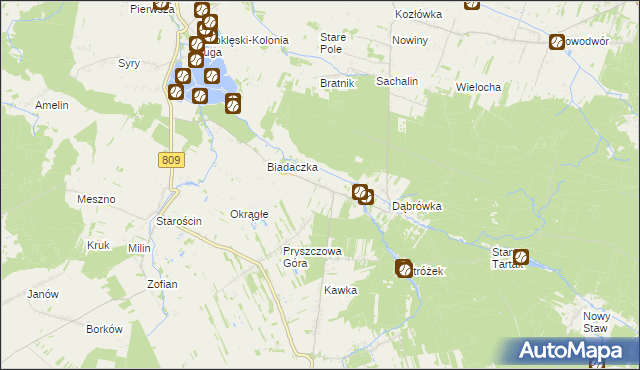 mapa Wólka Krasienińska, Wólka Krasienińska na mapie Targeo