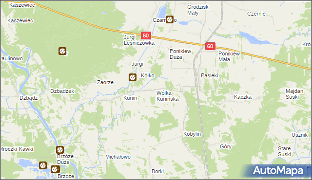 mapa Wólka Kunińska, Wólka Kunińska na mapie Targeo