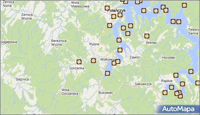 mapa Wołkowyja, Wołkowyja na mapie Targeo