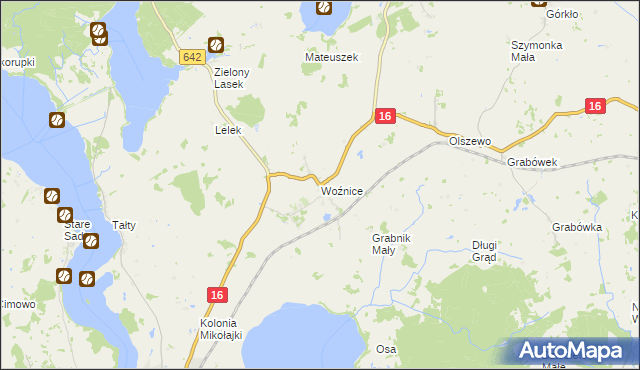 mapa Woźnice, Woźnice na mapie Targeo