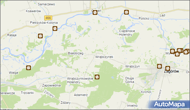 mapa Wrąbczynek, Wrąbczynek na mapie Targeo