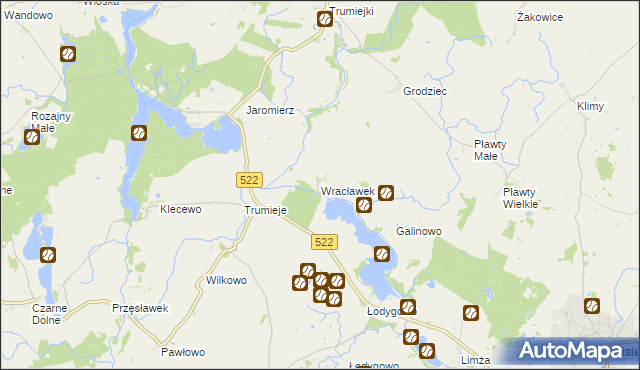 mapa Wracławek, Wracławek na mapie Targeo