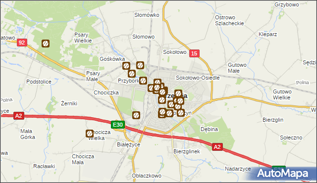 mapa Wrześni, Września na mapie Targeo