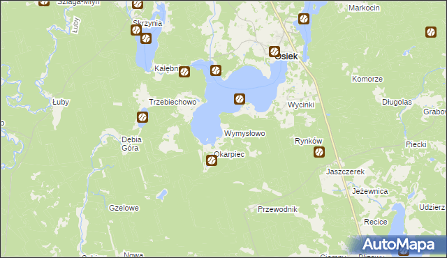 mapa Wymysłowo gmina Osiek, Wymysłowo gmina Osiek na mapie Targeo