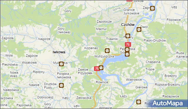 mapa Wytrzyszczka, Wytrzyszczka na mapie Targeo