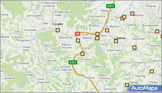 mapa Wyżne, Wyżne na mapie Targeo