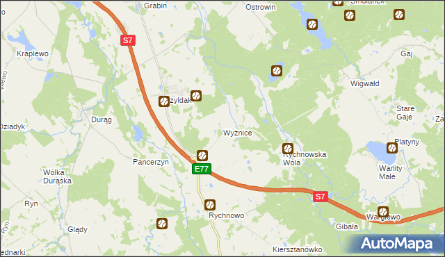 mapa Wyżnice, Wyżnice na mapie Targeo