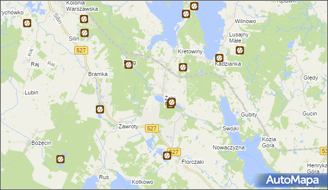 mapa Żabi Róg, Żabi Róg na mapie Targeo