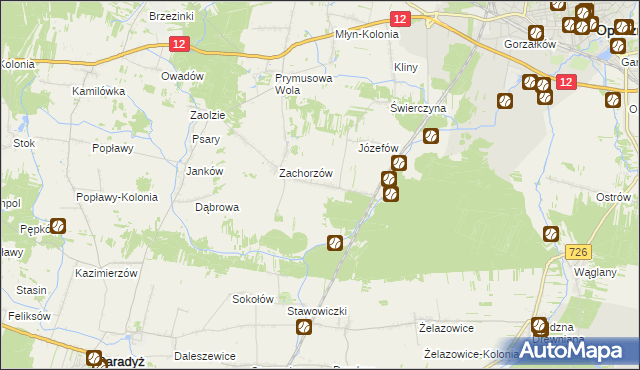 mapa Zachorzów-Kolonia, Zachorzów-Kolonia na mapie Targeo