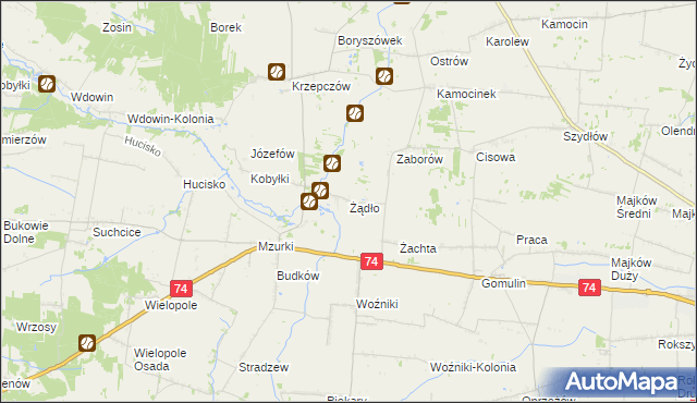 mapa Żądło, Żądło na mapie Targeo