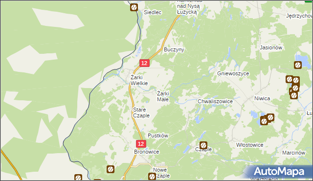 mapa Żarki Małe, Żarki Małe na mapie Targeo