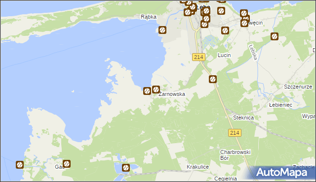 mapa Żarnowska, Żarnowska na mapie Targeo