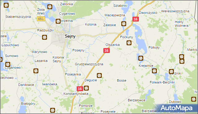 mapa Zaruby, Zaruby na mapie Targeo