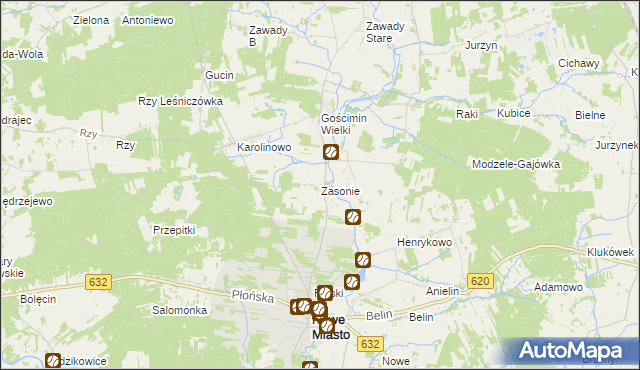 mapa Zasonie, Zasonie na mapie Targeo