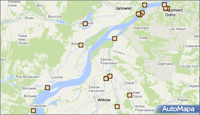 mapa Zastów Polanowski, Zastów Polanowski na mapie Targeo