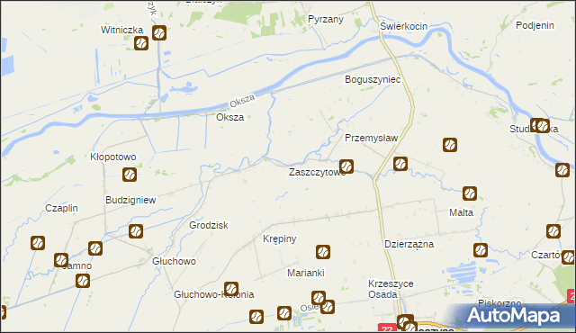 mapa Zaszczytowo, Zaszczytowo na mapie Targeo