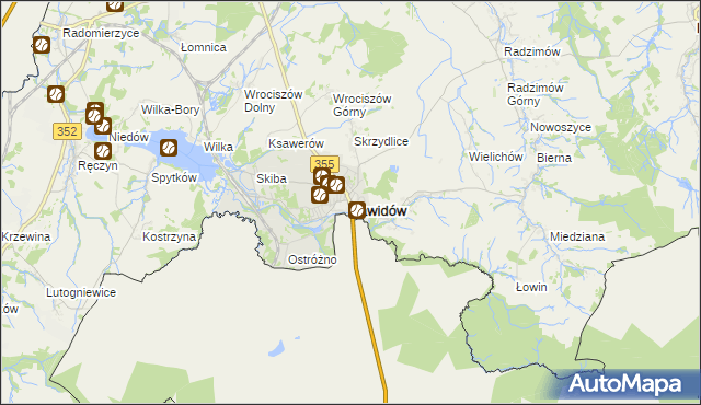 mapa Zawidów, Zawidów na mapie Targeo