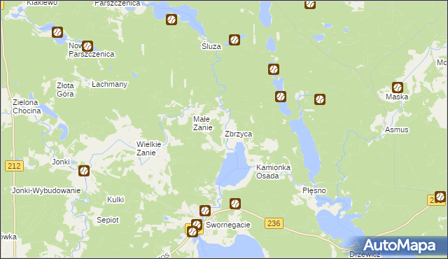 mapa Zbrzyca, Zbrzyca na mapie Targeo