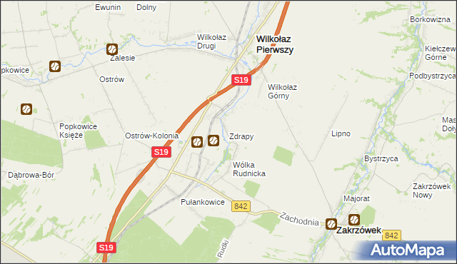 mapa Zdrapy gmina Wilkołaz, Zdrapy gmina Wilkołaz na mapie Targeo