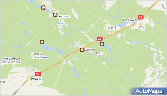 mapa Zdroisko, Zdroisko na mapie Targeo