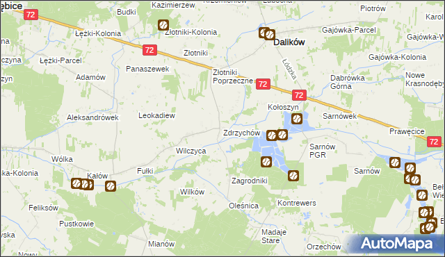 mapa Zdrzychów, Zdrzychów na mapie Targeo