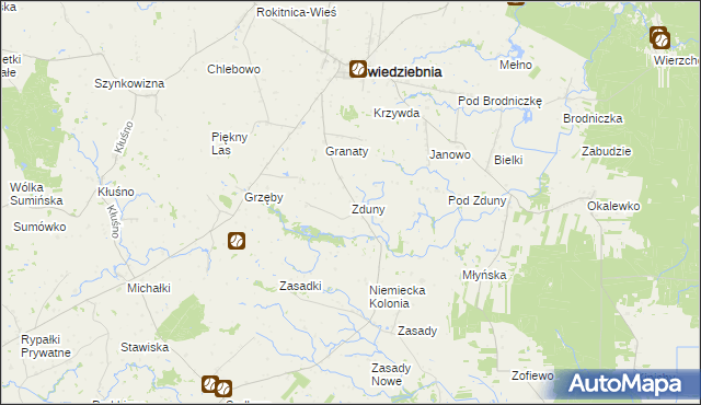 mapa Zduny gmina Świedziebnia, Zduny gmina Świedziebnia na mapie Targeo