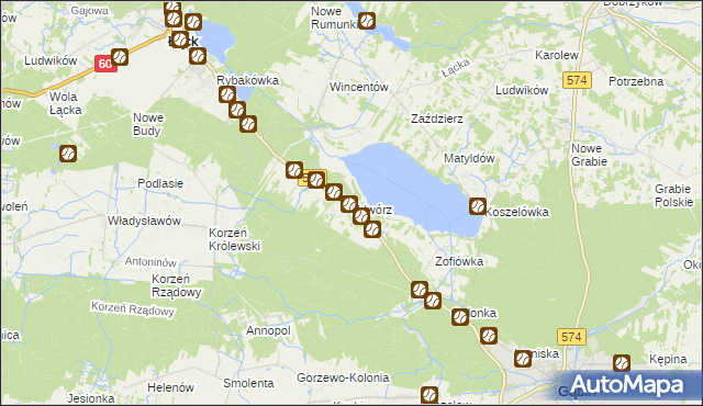 mapa Zdwórz, Zdwórz na mapie Targeo