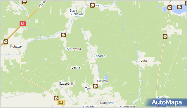 mapa Żdżarka, Żdżarka na mapie Targeo