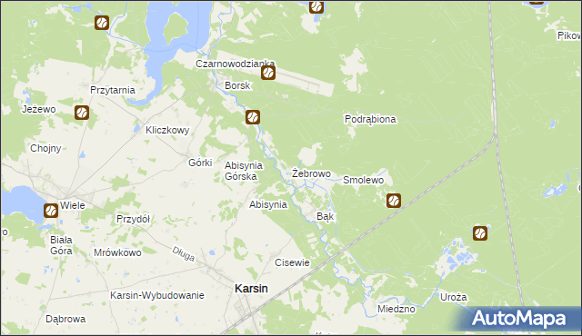 mapa Żebrowo, Żebrowo na mapie Targeo