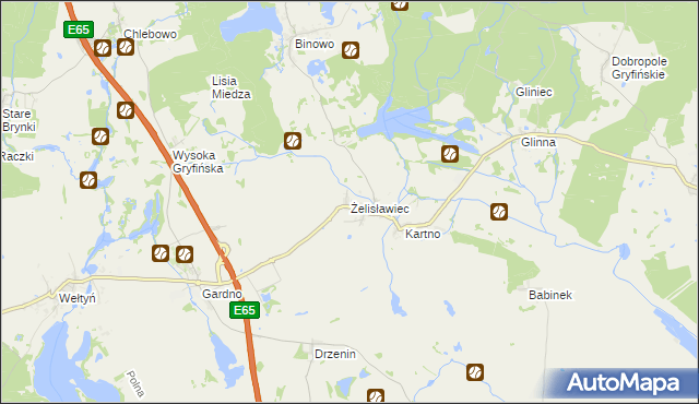 mapa Żelisławiec, Żelisławiec na mapie Targeo