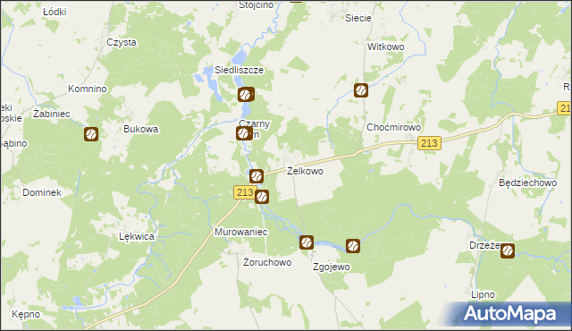 mapa Żelkowo, Żelkowo na mapie Targeo