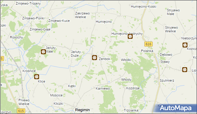 mapa Zeńbok, Zeńbok na mapie Targeo