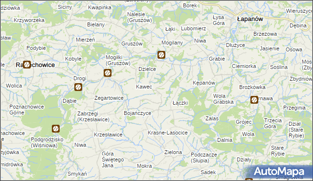 mapa Żerosławice, Żerosławice na mapie Targeo