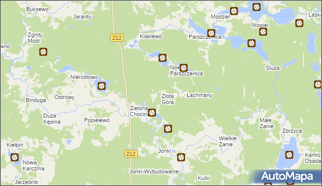 mapa Złota Góra gmina Konarzyny, Złota Góra gmina Konarzyny na mapie Targeo