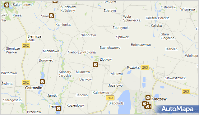 mapa Złotków, Złotków na mapie Targeo