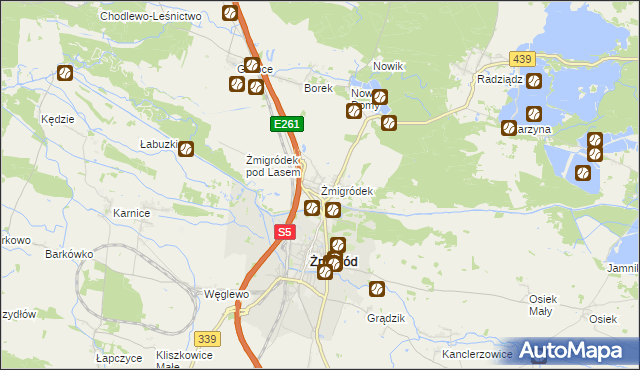 mapa Żmigródek, Żmigródek na mapie Targeo