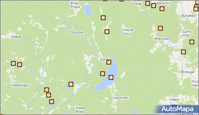 mapa Żołna, Żołna na mapie Targeo