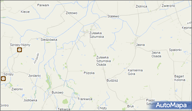 mapa Żuławka Sztumska Osada, Żuławka Sztumska Osada na mapie Targeo