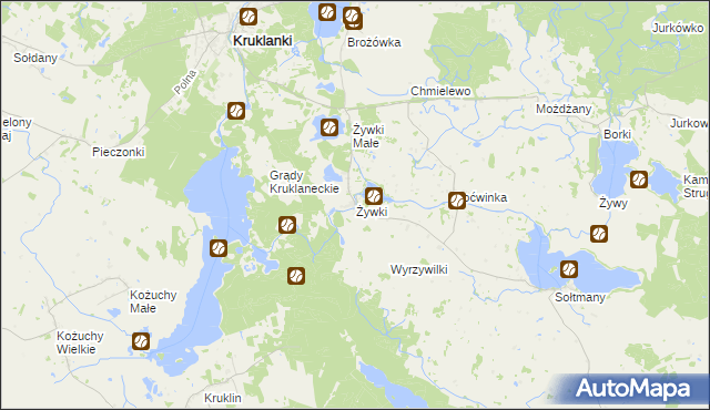 mapa Żywki, Żywki na mapie Targeo