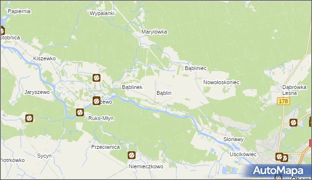 mapa Bąblin, Bąblin na mapie Targeo