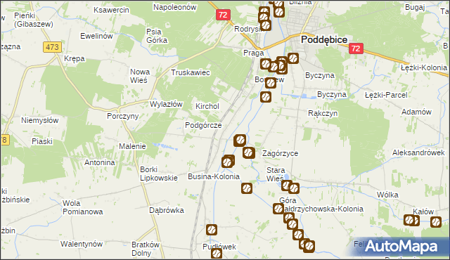 mapa Bałdrzychów, Bałdrzychów na mapie Targeo