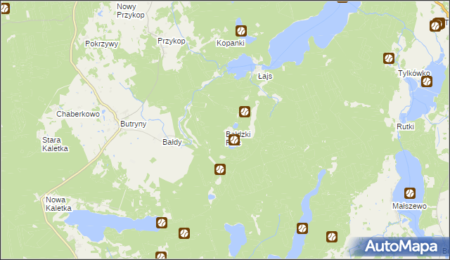 mapa Bałdzki Piec, Bałdzki Piec na mapie Targeo