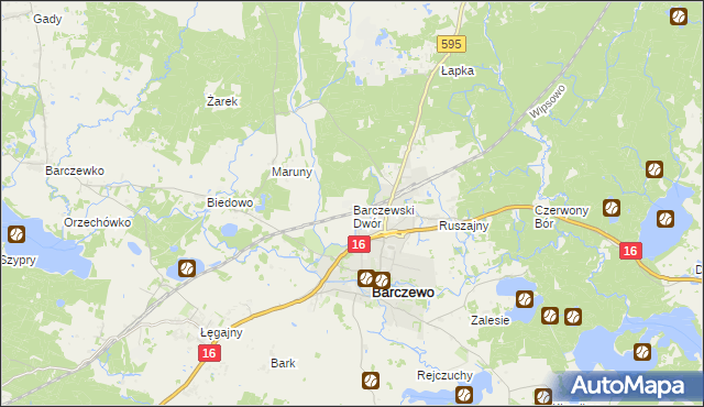 mapa Barczewski Dwór, Barczewski Dwór na mapie Targeo