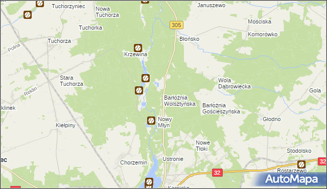 mapa Barłożnia Wolsztyńska, Barłożnia Wolsztyńska na mapie Targeo