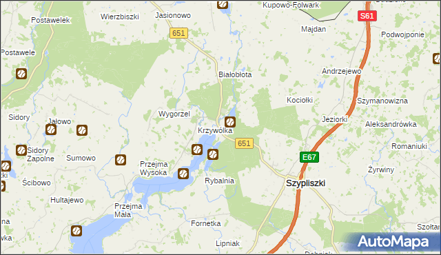 mapa Becejły, Becejły na mapie Targeo