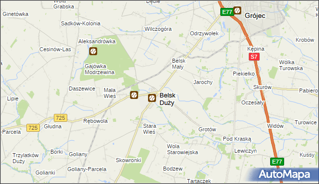 mapa Belsk Duży, Belsk Duży na mapie Targeo