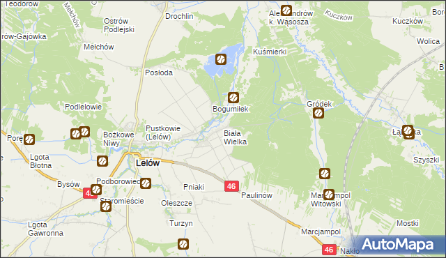 mapa Biała Wielka, Biała Wielka na mapie Targeo